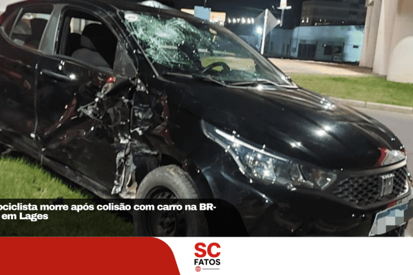 Motociclista morre após colisão com carro na BR-282, em Lages