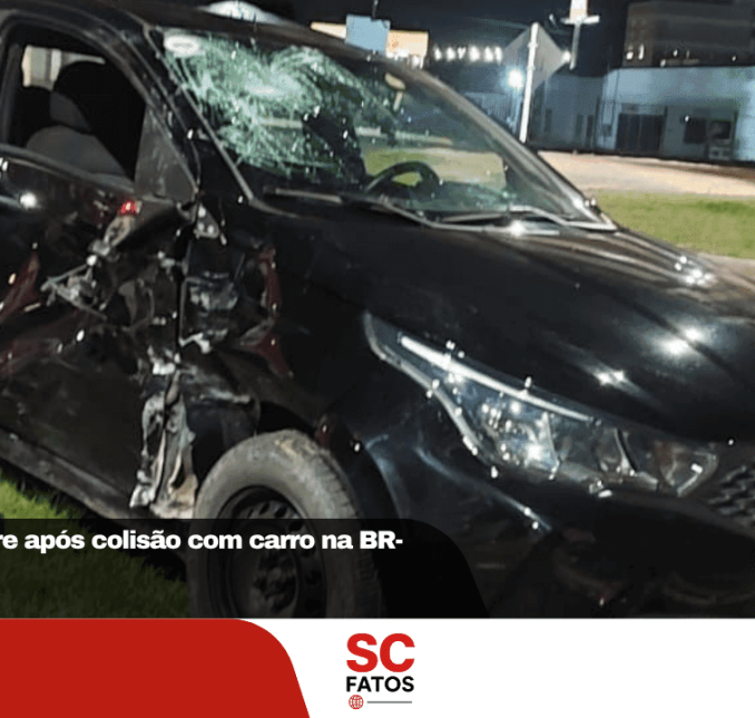 Motociclista morre após colisão com carro na BR-282, em Lages