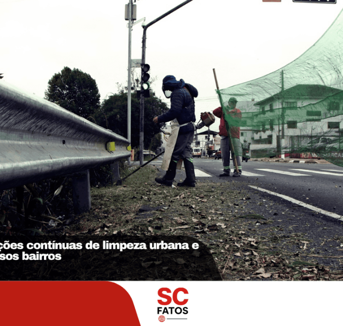 Lages mantém ações contínuas de limpeza urbana e roçadas em diversos bairros