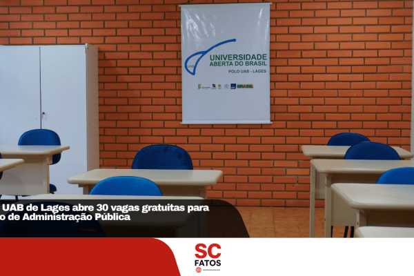 Polo UAB de Lages abre 30 vagas gratuitas para curso de Administração Pública
