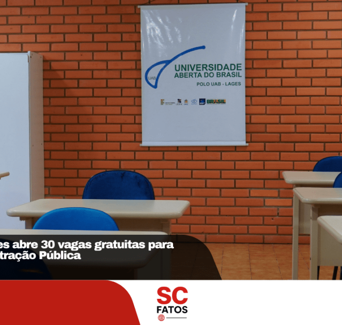 Polo UAB de Lages abre 30 vagas gratuitas para curso de Administração Pública