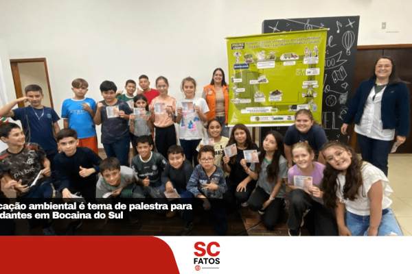 Educação ambiental é tema de palestra para estudantes em Bocaina do Sul