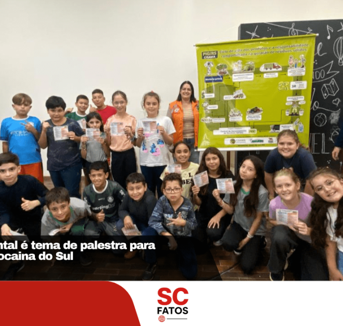 Educação ambiental é tema de palestra para estudantes em Bocaina do Sul