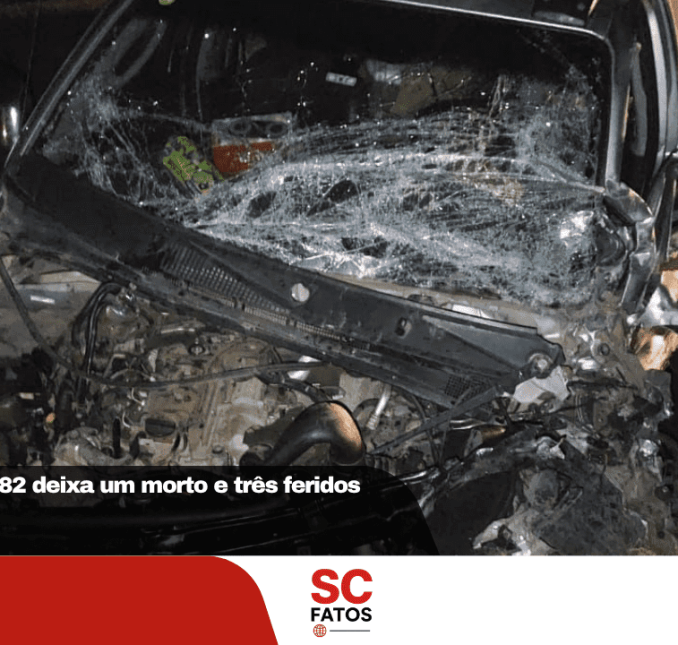 Acidente na BR-282 deixa um morto e três feridos em Bom Retiro