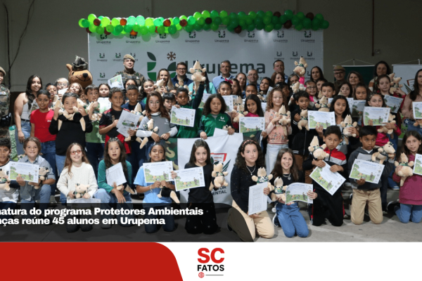 Formatura do programa Protetores Ambientais Crianças reúne 45 alunos em Urupema