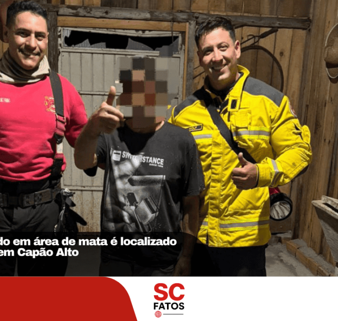 Idoso desaparecido em área de mata é localizado pelos Bombeiros em Capão Alto