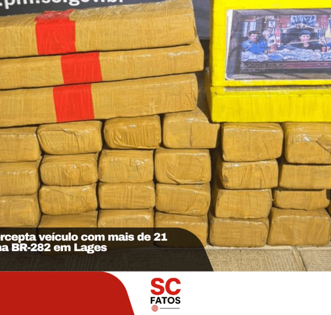 Polícia Militar intercepta veículo com mais de 21 quilos de drogas na BR-282 em Lages