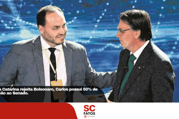 Santa Catarina rejeita Bolsonaro, Carlos possui 50% de rejeição ao Senado