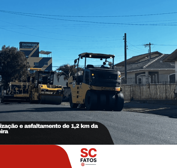 Lages inicia revitalização e asfaltamento de 1,2 km da rua Mateus Junqueira