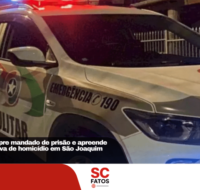 Polícia Militar cumpre mandado de prisão e apreende suspeito de tentativa de homicídio em São Joaquim