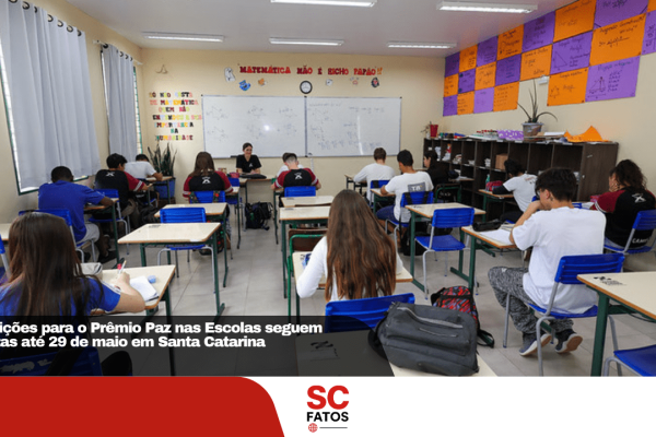 Inscrições para o Prêmio Paz nas Escolas seguem abertas até 29 de maio em Santa Catarina