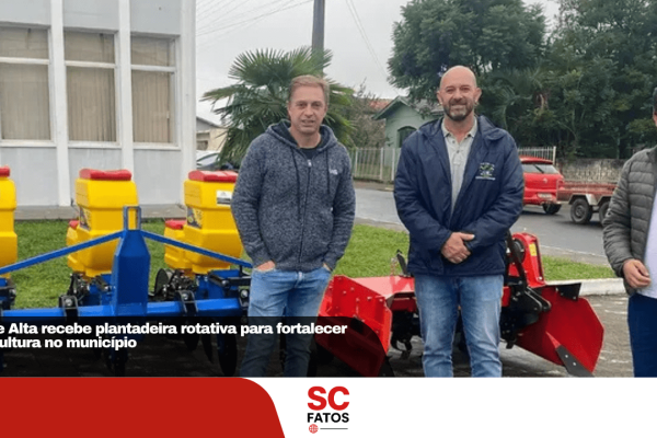 Ponte Alta recebe plantadeira rotativa para fortalecer agricultura no município