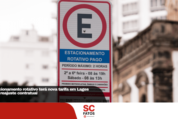 Estacionamento rotativo terá nova tarifa em Lages após reajuste contratual