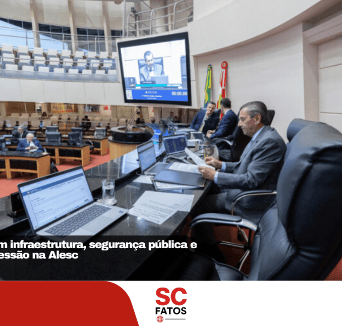 Deputados abordam infraestrutura, segurança pública e inclusão durante sessão na Alesc