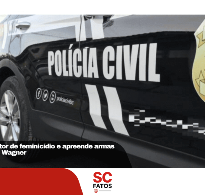 PCSC apreende autor de feminicídio e apreende armas de fogo em Alfredo Wagner