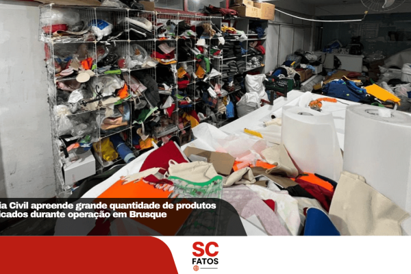 Polícia Civil apreende grande quantidade de produtos falsificados durante operação em Brusque