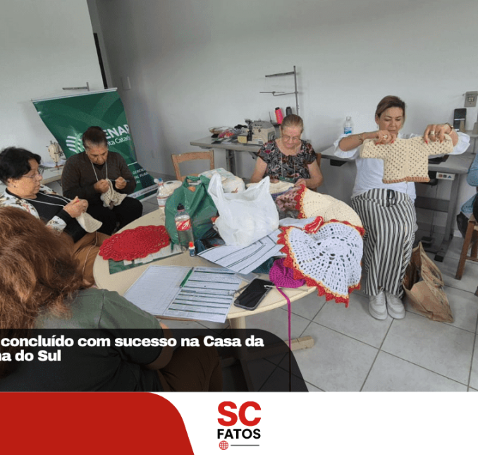Curso de Crochê é concluído com sucesso na Casa da Costura em Bocaina do Sul