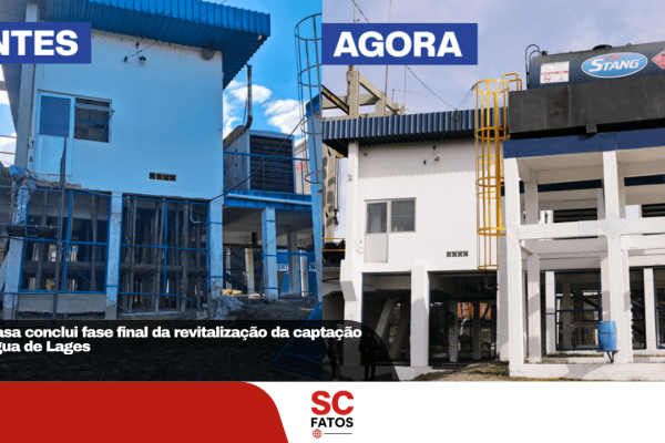 Semasa conclui fase final da revitalização da captação de água de Lages