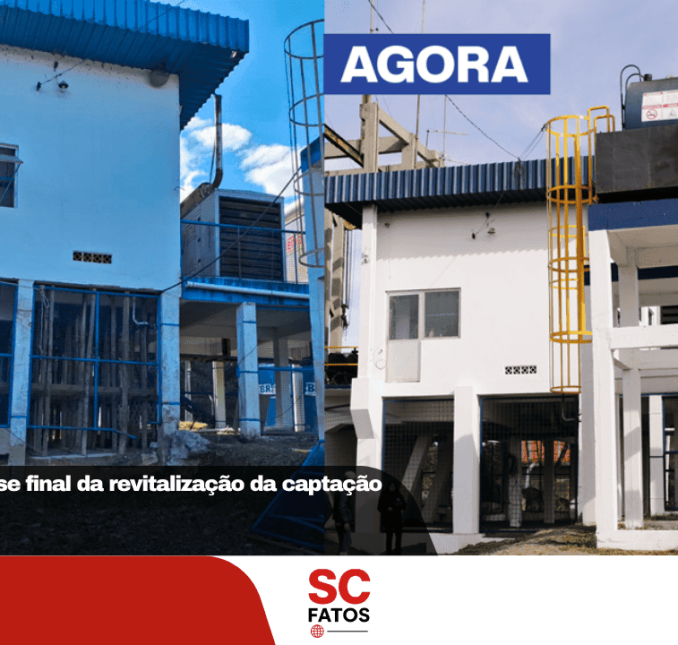 Semasa conclui fase final da revitalização da captação de água de Lages