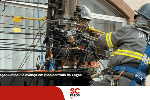 Operação Limpa Fio avança em ruas centrais de Lages