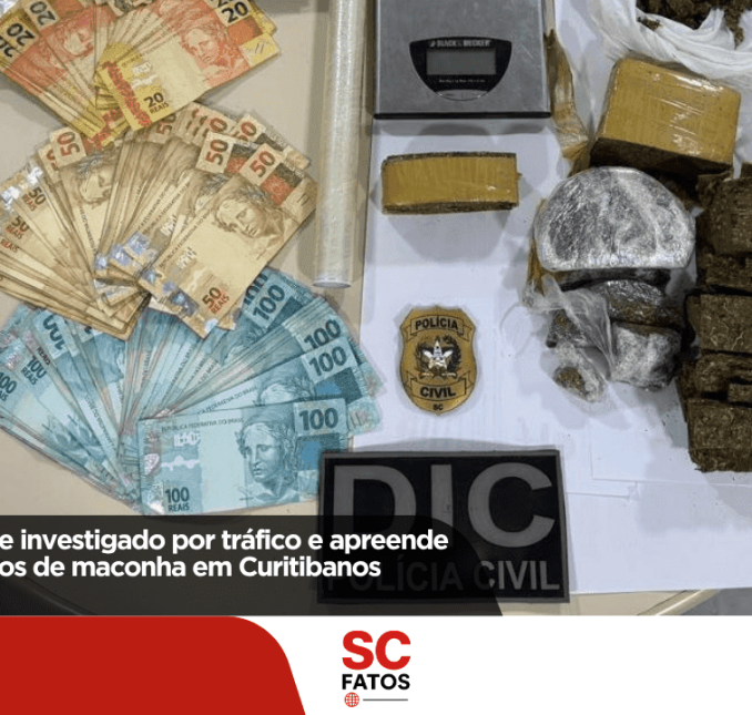 Polícia Civil prende investigado por tráfico e apreende mais de cinco quilos de maconha em Curitibanos