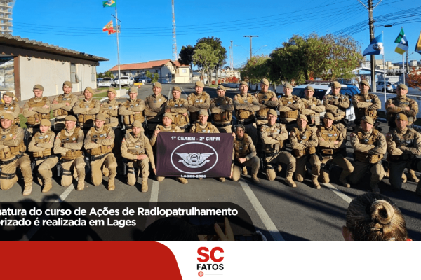 Formatura do curso de Ações de Radiopatrulhamento Motorizado é realizada em Lages