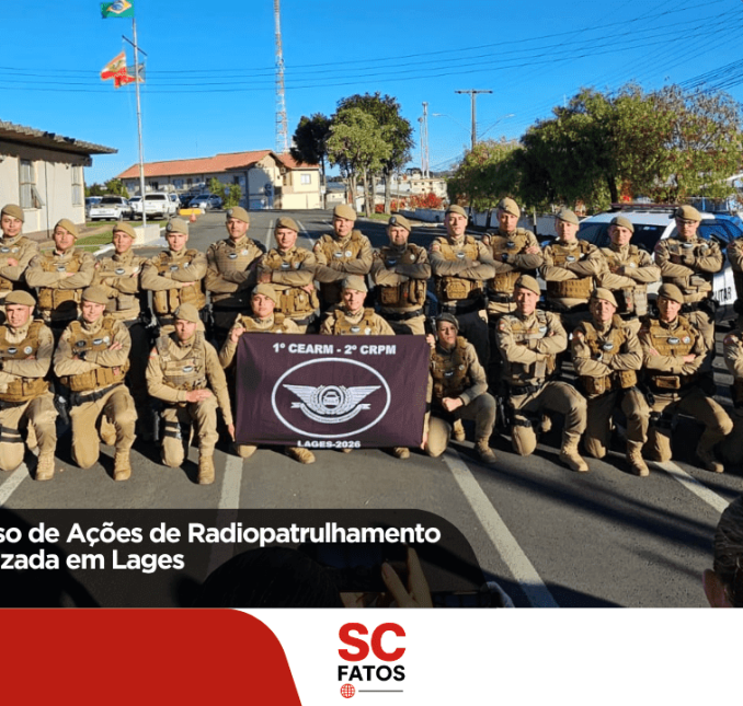 Formatura do curso de Ações de Radiopatrulhamento Motorizado é realizada em Lages