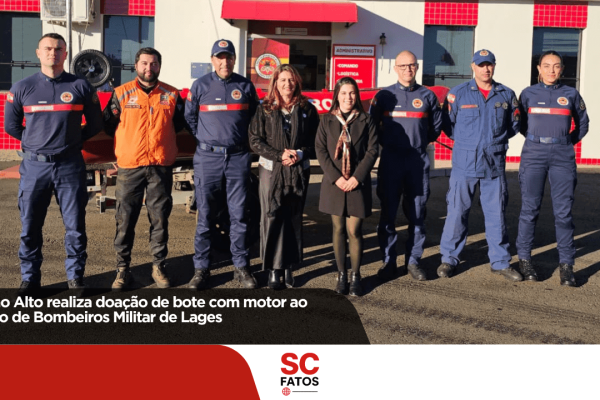 Capão Alto realiza doação de bote com motor ao Corpo de Bombeiros Militar de Lages