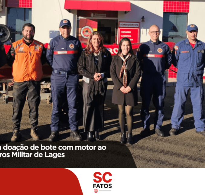 Capão Alto realiza doação de bote com motor ao Corpo de Bombeiros Militar de Lages