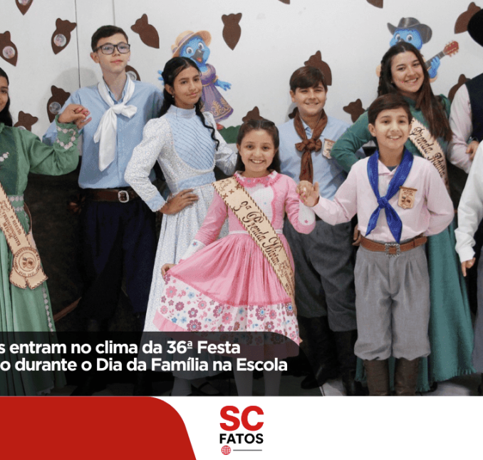 Escolas municipais entram no clima da 36ª Festa Nacional do Pinhão durante o Dia da Família na Escola