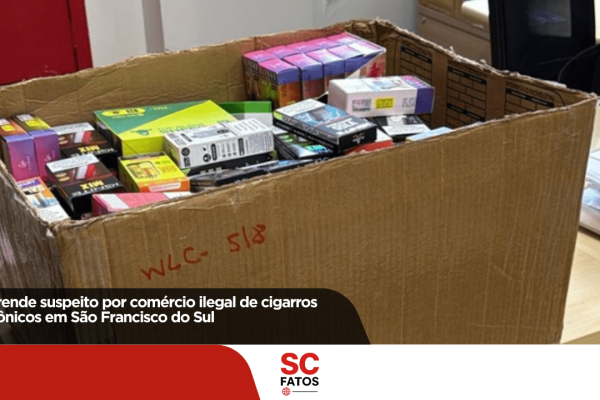 PF prende suspeito por comércio ilegal de cigarros eletrônicos em São Francisco do Sul