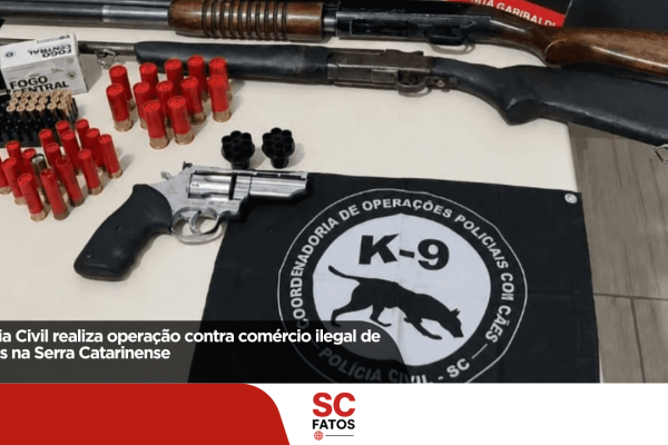 Polícia Civil realiza operação contra comércio ilegal de armas na Serra Catarinense