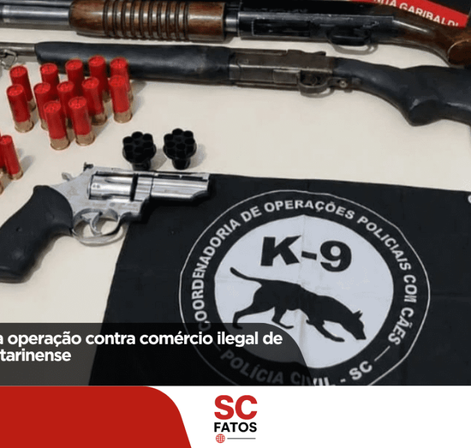 Polícia Civil realiza operação contra comércio ilegal de armas na Serra Catarinense