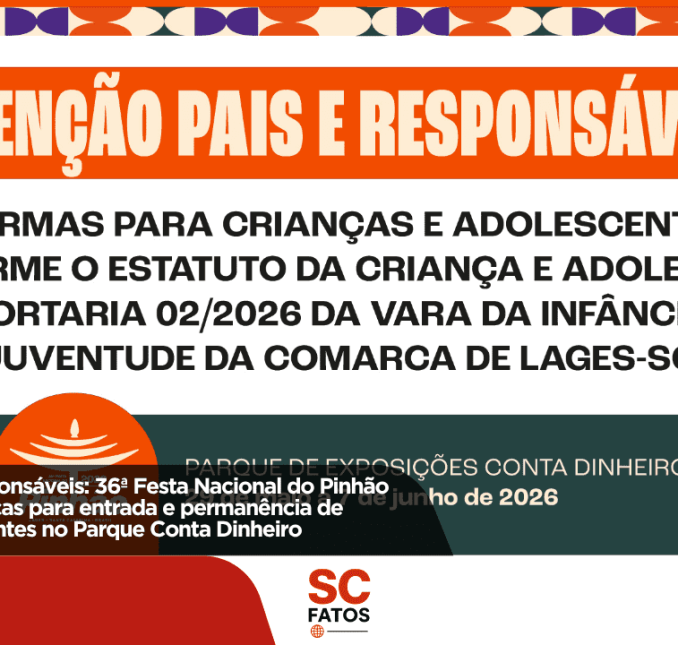 Atenção pais e responsáveis: Festa Nacional do Pinhão terá regras para entrada e permanência de crianças e adolescentes no Parque Conta Dinheiro