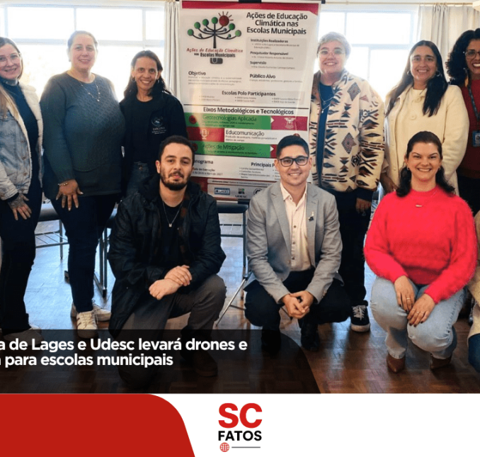 Projeto da Prefeitura de Lages e Udesc levará drones e tecnologia climática para escolas municipais