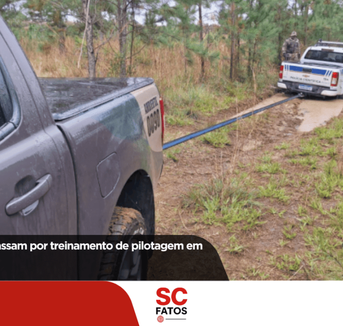 Lages: policiais militares passam por treinamento de pilotagem em terrenos adversos