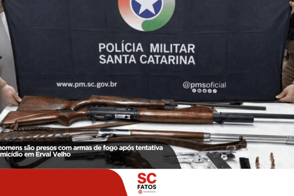 Dois homens são presos com armas de fogo após tentativa de homicídio em Erval Velho