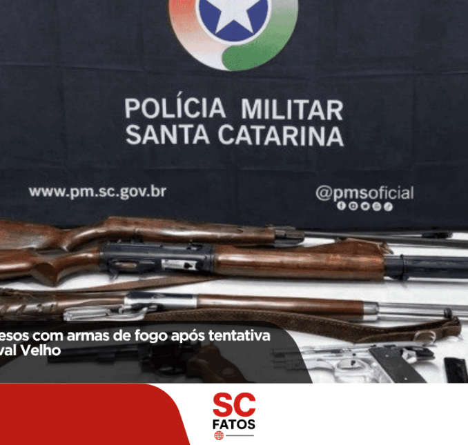 Dois homens são presos com armas de fogo após tentativa de homicídio em Erval Velho