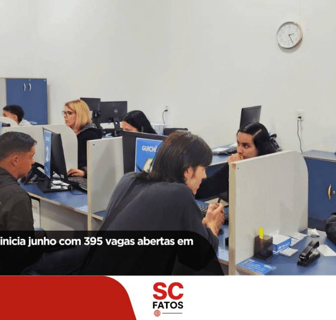 Banco do Emprego inicia junho com 395 vagas abertas em Lages