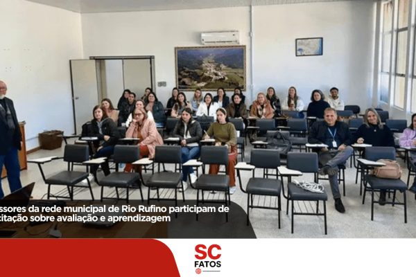 Professores da rede municipal de Rio Rufino participam de capacitação sobre avaliação e aprendizagem