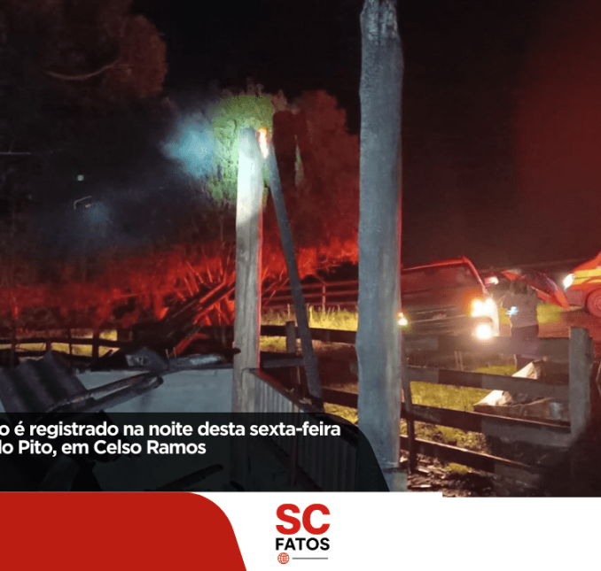 Princípio de incêndio é registrado na localidade do Pito, em Celso Ramos