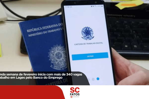 Segunda semana de fevereiro inicia com mais de 340 vagas de trabalho em Lages pelo Banco do Emprego