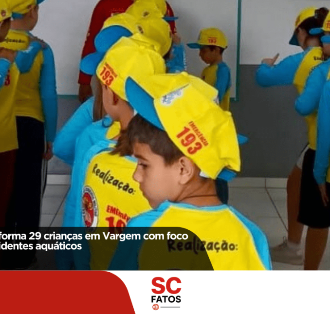 Programa Golfinho forma 29 crianças em Vargem com foco na prevenção de acidentes aquáticos