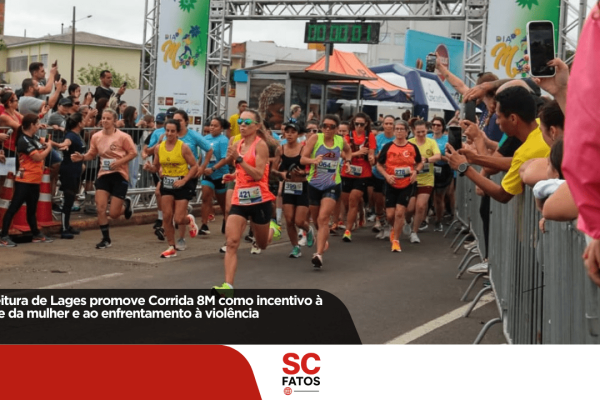 Prefeitura de Lages promove Corrida 8M como incentivo à saúde da mulher e ao enfrentamento à violência