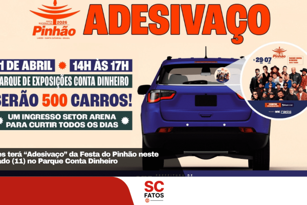 Lages terá “Adesivaço” da Festa do Pinhão neste sábado (11) no Parque Conta Dinheiro