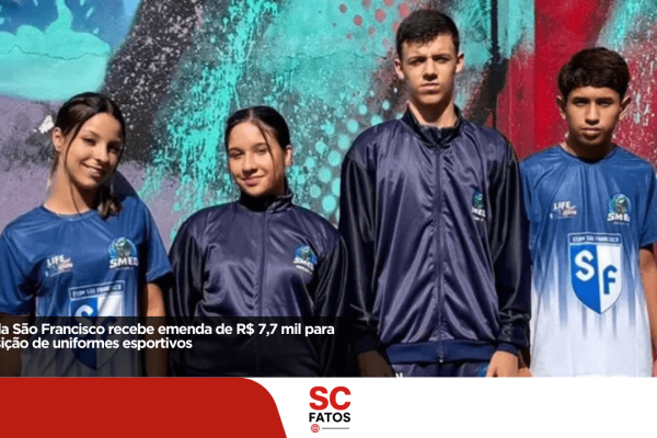 Escola São Francisco, em Ponte Alta, recebe emenda de R$ 7,7 mil para uniformes esportivos
