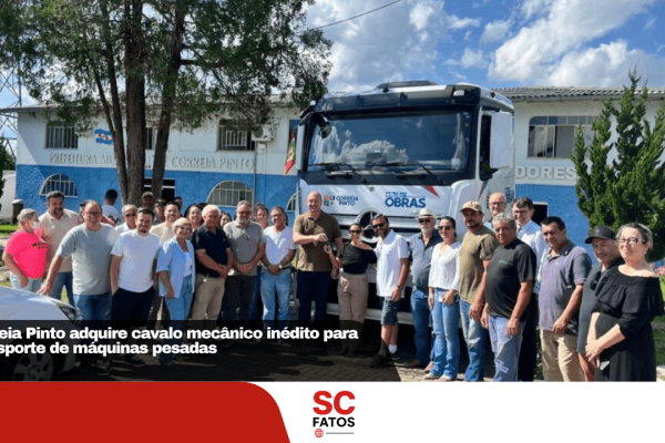 Correia Pinto adquire cavalo mecânico inédito para transporte de máquinas pesadas