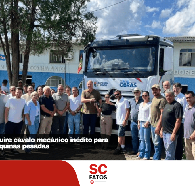 Correia Pinto adquire cavalo mecânico inédito para transporte de máquinas pesadas