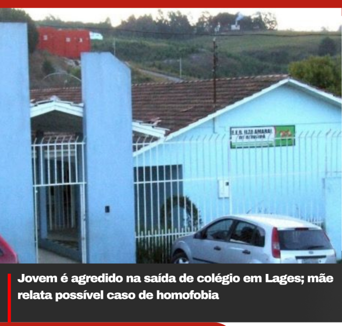 Jovem é agredido na saída de colégio em Lages; mãe relata possível caso de homofobia