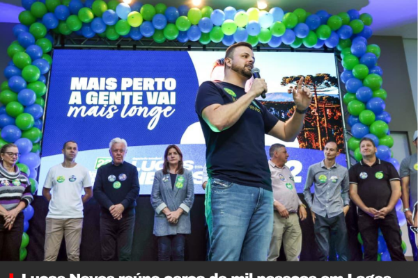 Lucas Neves reúne cerca de mil pessoas em Lages no lançamento da campanha de reeleição